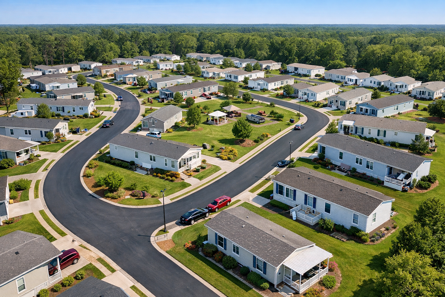 Mobile home community view
