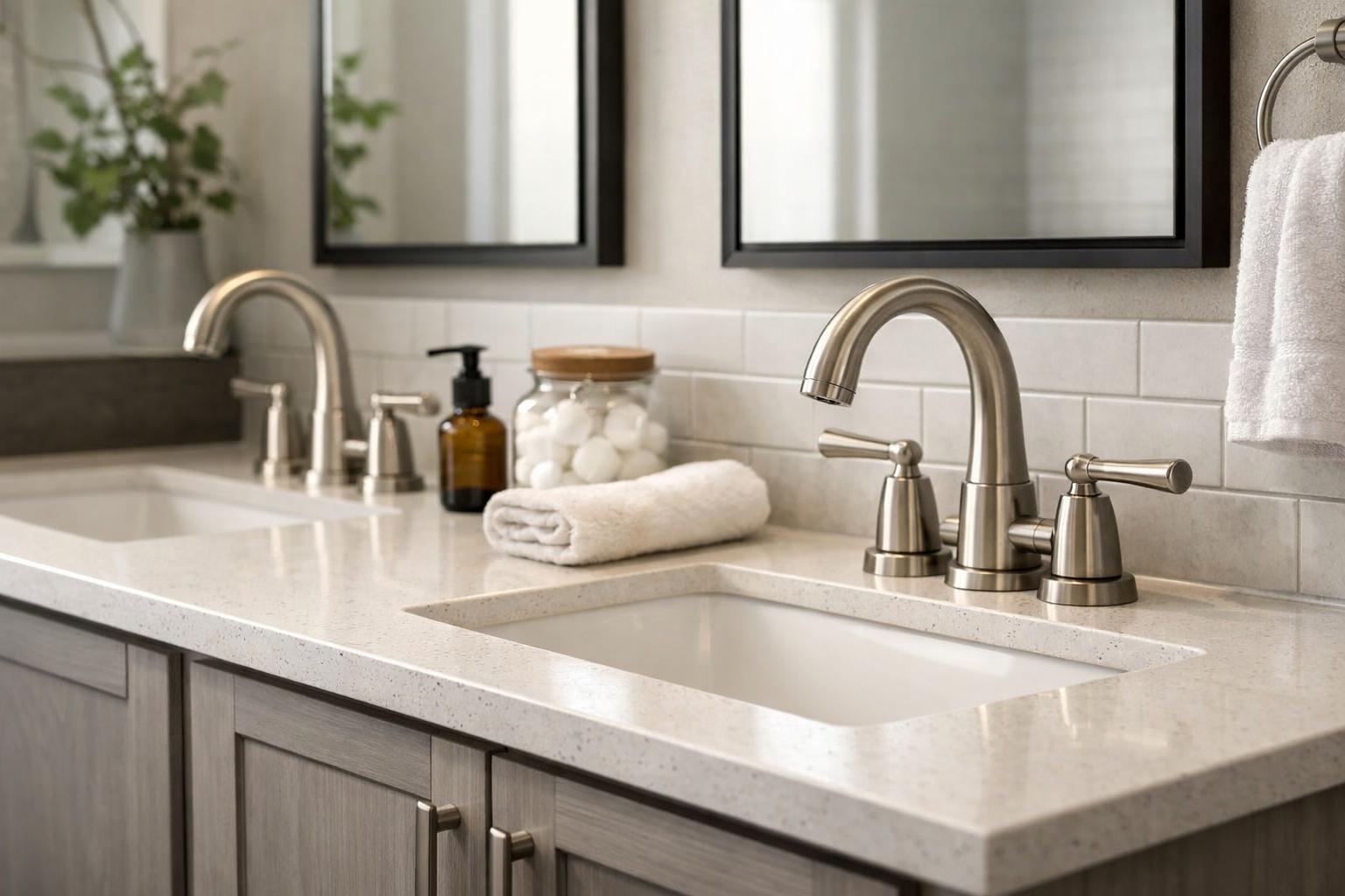 Bathroom vanity finish