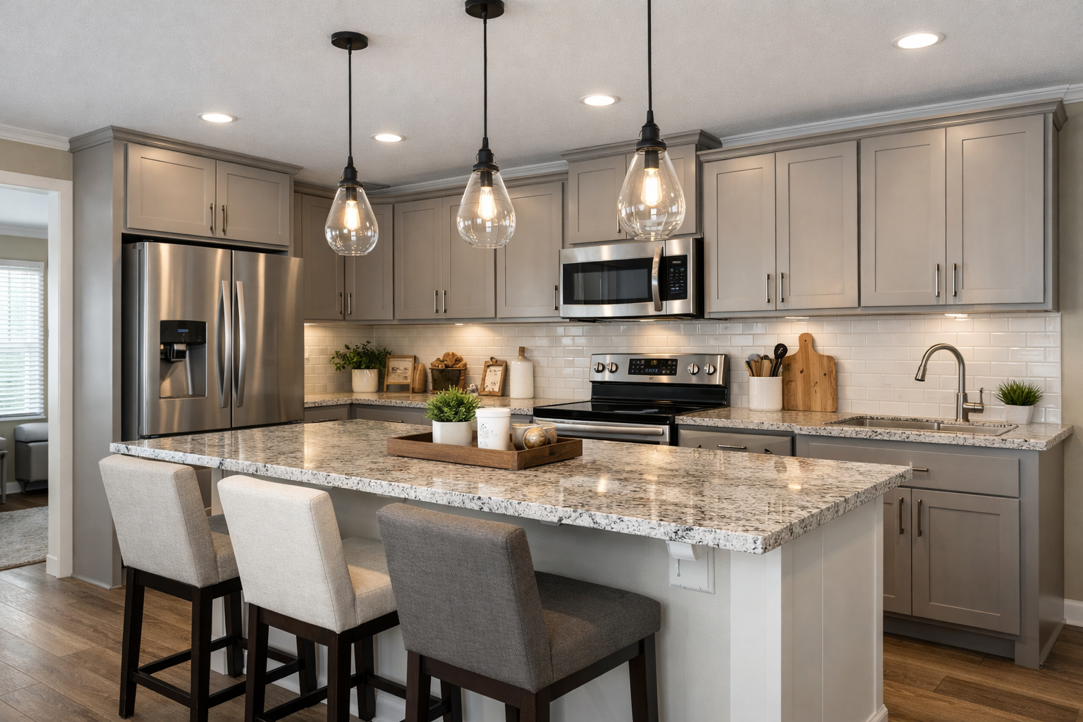 Modern manufactured home kitchen